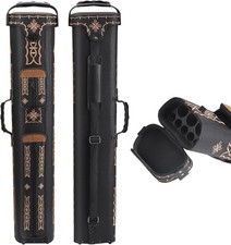3x5 Hard Pool Cue Case 3B5S Billiard Stick Carrying Cue Case Leatherette Embr...