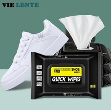 12pcs Shoe Cleaning Wipes Disposable Sneaker Care Quick Clean Wet - NEW