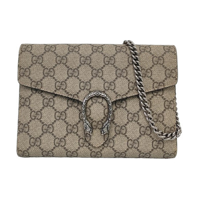 Gucci Dionysus Tiger Head Buckle Logo Beige Lining GG - Very Good #5NGM7T