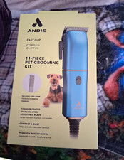 Andis Easy Clip Corded Pet Grooming Kit, Adjustable Blade, 11-Piece