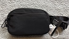 Belt Bag Girls Youth Small Black Nylon Fanny Pack Adjustable Strap Travel Zip