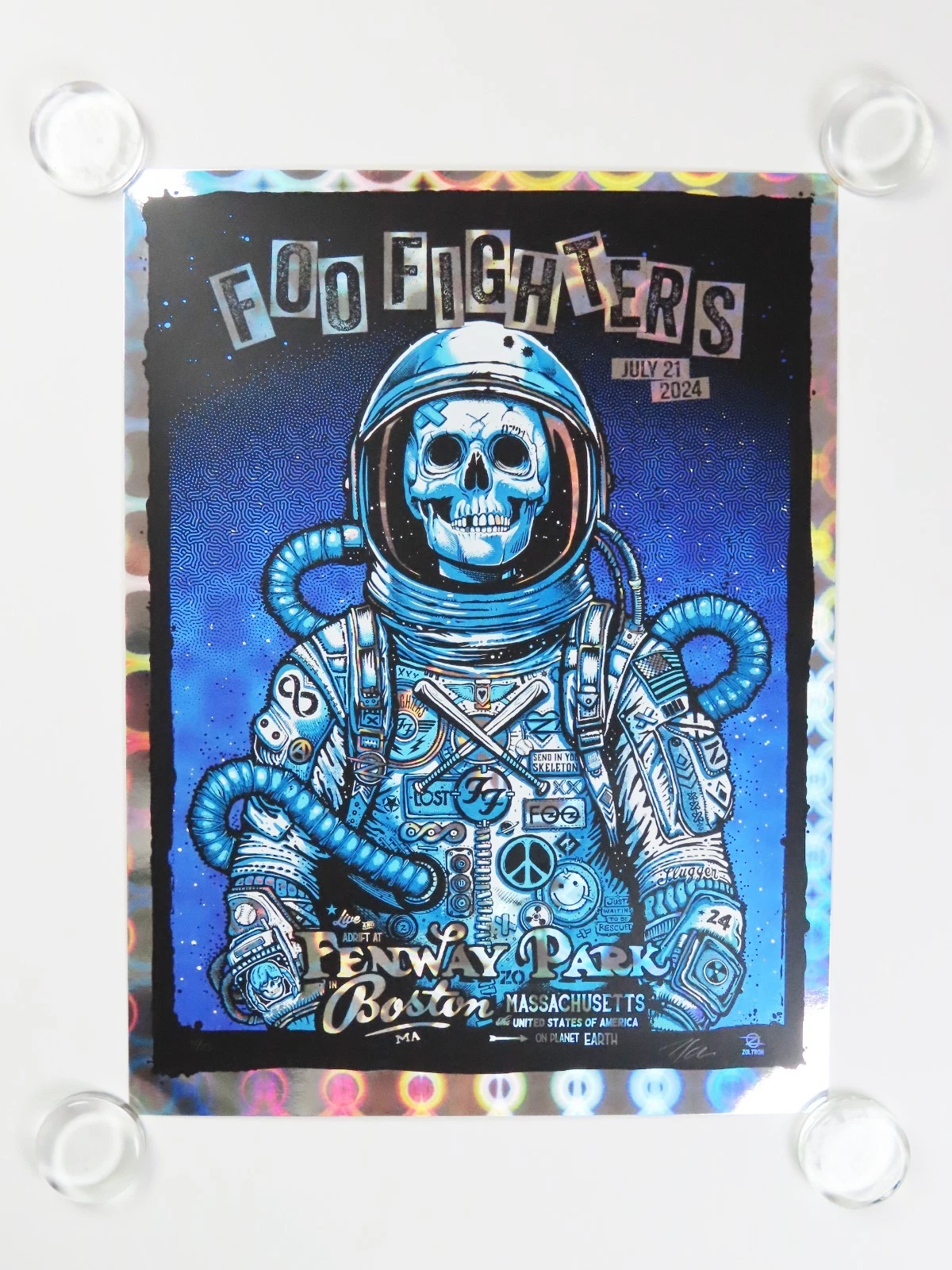 Zoltron Foo Fighters Fenway Park Boston MA 7/21/24 Poster