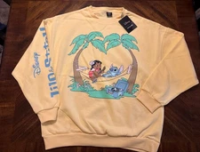 Cakeworthy Disney Lilo & Stitch Pullover Sweatshirt Drop Sleeve Crewneck XL