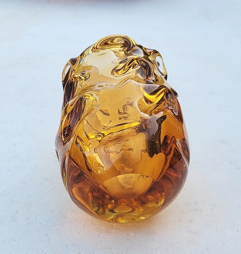 Börne Augustsson 'Borne' Amber Glass Vase for Åseda, Sweden 1948 16.5cm tall - Bild 9 von 9
