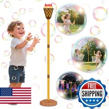 MLDKA Bubble Machine Kids, Garden Lamp Bubble Toy Colorful Lighting And Music