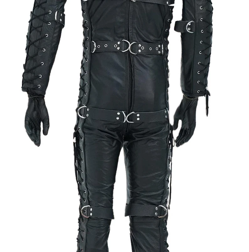 Heavy Duty Real Leather Bondage Suit Full Body Restraint & Escape-Proof Catsuit - Image 2 of 4