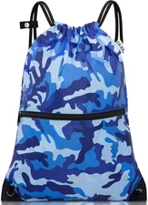 draw string back bag, Large Gym Sports string backpack for men and women with fr