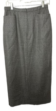 Vintage Ralph Lauren LRL Skirt 10 Wool Houndstooth Maxi Academia Preppy Office