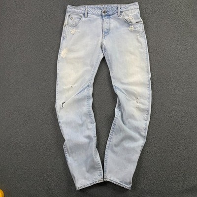G-Star RAW 3D Arc Slim Jeans size 34x34 Twisted Stretch Denim Moto Distressed