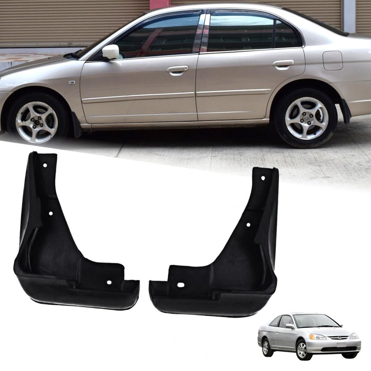 Fit 2001-2005 Honda Civic Sedan LX ES EP EV EU Mud Guard Flaps