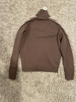 PUMA x REPRESENT T7 Knit Jacket Size Medium Pine Bark Brown 632543