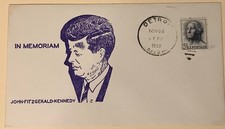 1963 John Kennedy JFK funeral day cover 11/25/1963