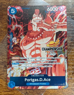 Portgas D Ace OP07-053 Championship Tournament Promo CS One Piece