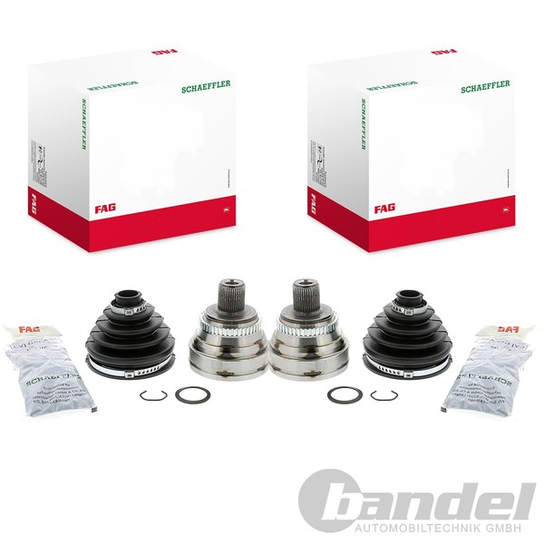2X Schaeffler FAG ANTRIEBSWELLENGELENK-SATZ Radseitig Passend FüR Audi 100 80 90-image