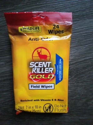Wildlife Research Scent Killer Gold Field Wipes 24 Pack