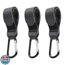 PandaEar 3 Pack Universal Stroller Hooks for Bags, Heavy Duty Stroller Organi