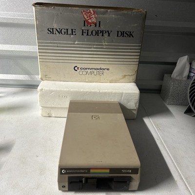 Vintage Commodore 64 Model 1541 Single Drive Floppy Untested No Cords With Box
