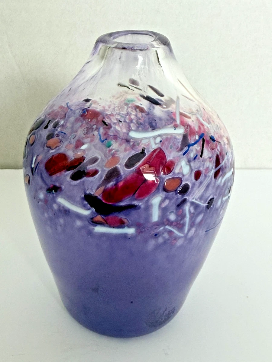 紫色收藏品玻璃花瓶| eBay
