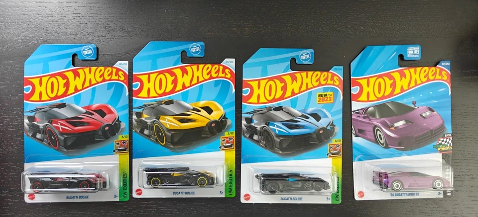 🔥🔥Hot Wheels Bugatti EB110 SS '94 Bolide * Lot x 4 ** Exotic ** RARE🔥🔥 - Image 2 of 3