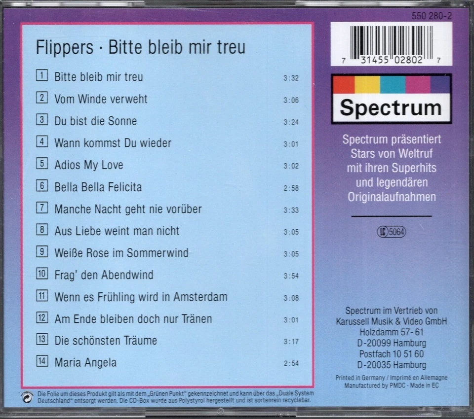 Die Flippers - Bitte bleib' mir treu CD - Bild 2 von 2