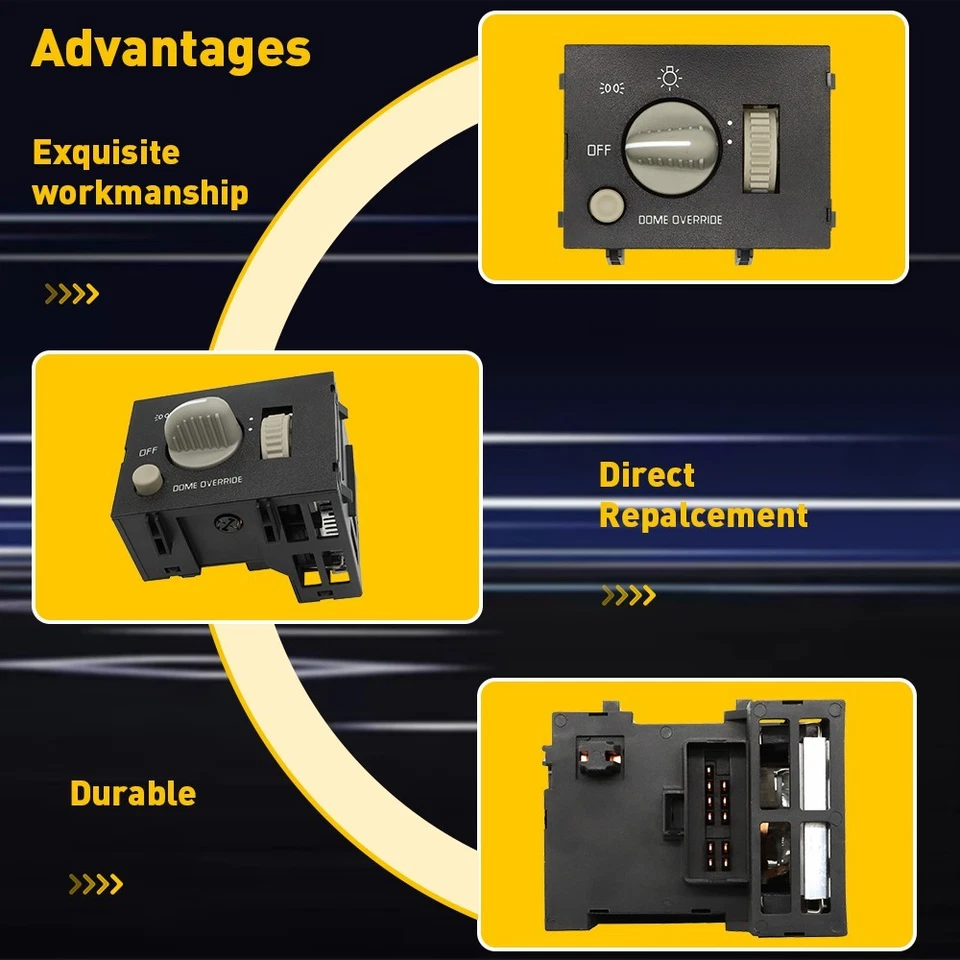 2Set Headlight Switch For 95-99 Chevy TRUCK SUV C1500 C2500 C3500 K1500 15047634 - Изображение 3 из 4