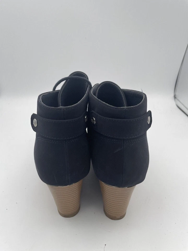 Botín de cuña para mujer Gloria Vanderbilt GV-Kola LG0328 talla 9M gamuza negra Foto 3 de 4