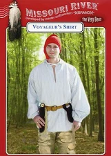 1700s-1800s Loose-fit Voyager Frontier Shirt S-XXL Missouri River Sewing Pattern