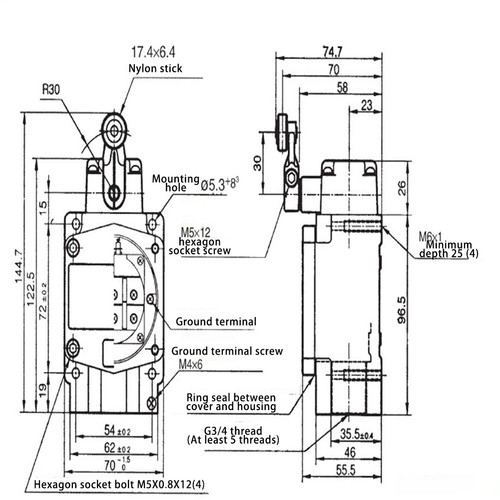 Interruptor límite 1LX-5001 5102 5701 7001-P 7003-P-J VLX-5003 VCX para Yamatake/Azbil - Imagen 12 de 18