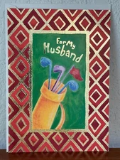 Vtg. Simon Elvin "For My Husband Happy Birthday With All My Love" Greeting Card