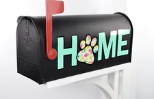 Mailbox Magnet Partial Cover Home Floral Dog Paw Print & Cat Paw Print