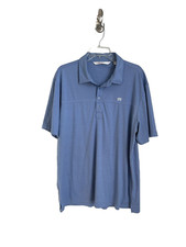 Travis Mathew Blue Short Sleeve Golf Polo Shirt Mens Size XL