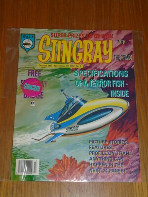 STINGRAY #2 24TH OCTOBER - 6TH NOVEMBER 1992 WASP BRITISH COMIC WITH FREE GIFT