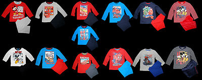 Schlafanzug Pyjama Disney Mickey Maus Cars McQueen Spiderman Gr. 86 - 128 NEU
