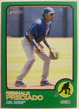 2022 Topps Heritage Minor Reginald Preciado #78 Green Parallel /75 - Cubs