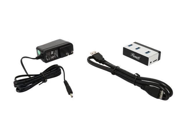 Rosewill RHB-410 Aluminum Mini USB 3.0 3-PORT Hub Plus 2.5" SATA  6G Enclosure  - Image 2 of 4