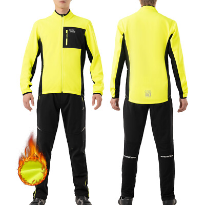 ROCKBROS Winter Jacke Hose Sportanzug Warm Fahrrad Fahrradjacke Sporthose M-4XL