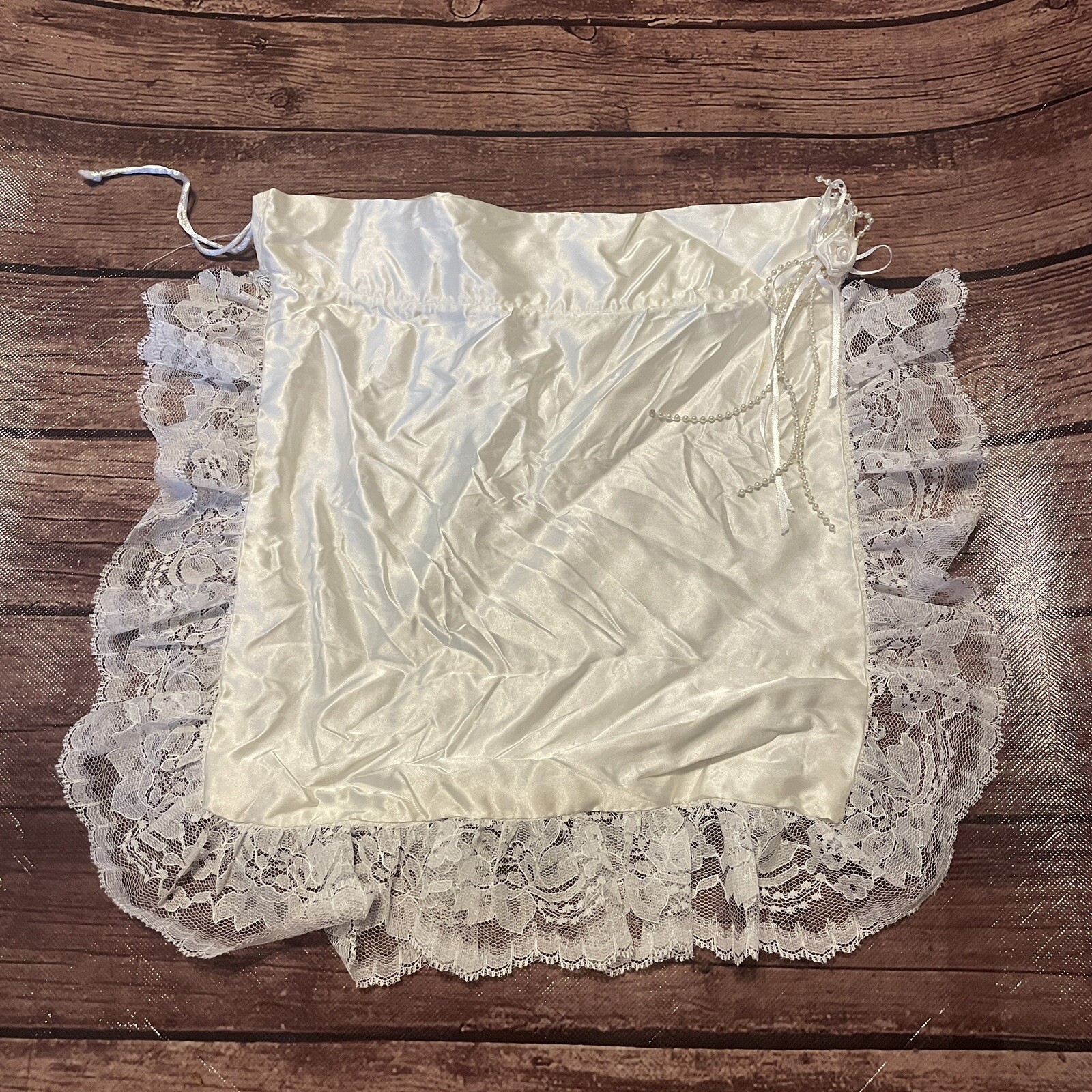 Vintage White Satin Money Bridal Bag Wedding