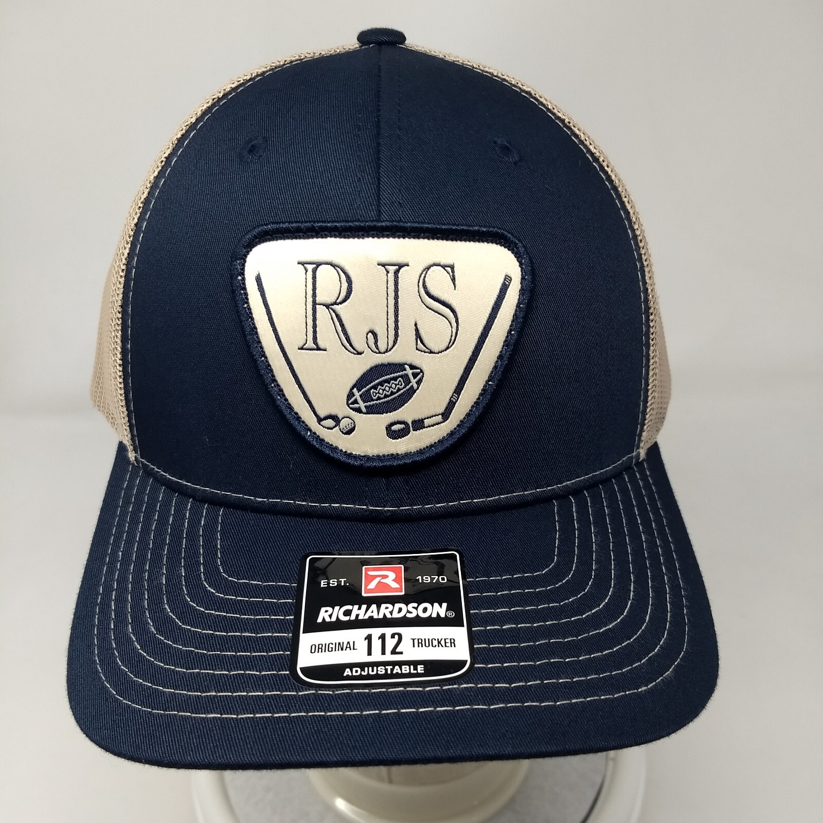 RJS Patch Snapback Mesh Back Trucker Hat Multi On… - image 2