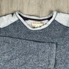 Tommy Bahama Men's Fleece Pullover Sweatshirt Gray Sz M Long Sleeve Cotton Blend