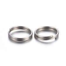 100 Spaltringe Edelstahl &Oslash; 5,6,8,10,12mm Ringe rund basteln Schl&uuml;sselringe