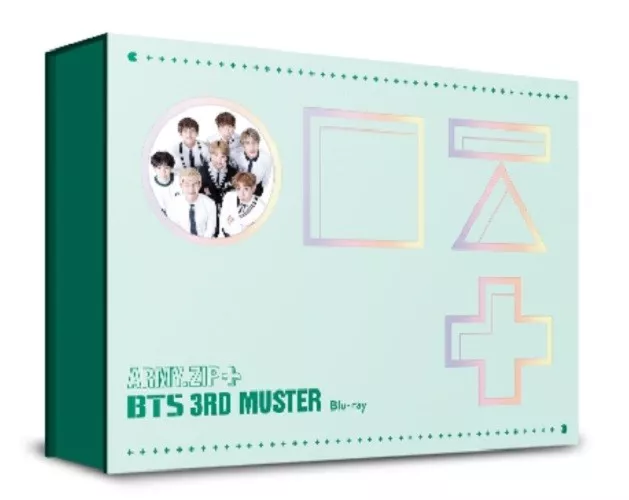 KPOP BTS 3rd Muster Amry.Zip+ Blu-ray 2disc, Booklet 16p, Random Standing paper