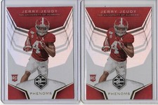 2020 CHRONICLES DRAFT FOOTBALL JERRY JEUDY LIMITED PHENOMS RC LOT OF (2) BRONCOS