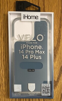 iHome Silicone Velo Case for iPhone 14 Pro Max & 14 Plus - Blue NIB