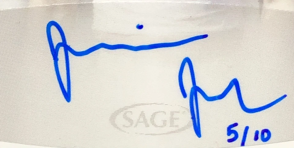 Tarjeta de novato SAGE Aspire Jermaine Johnson 2022 automática/10 lámina de oro SSP no. ASP-JJ2 Foto 2 de 4