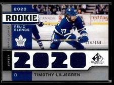 2020-21 SP Game Used Rookie Relic Blends Timothy Liljegren 134/150 Toronto Maple