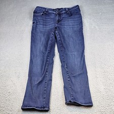 Lee Jeans Womens 16 Medium 34x29 Relaxed Fit Straight Leg Stretch Blue Wash