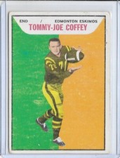 Tommy-Joe Coffey Edmonton Eskimos 1965 Topps CFL Football Card #33