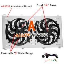 Aluminum Shroud Fan KITS Fit 2004-16 Chevy Express GMC Savana 3500 2500 4500