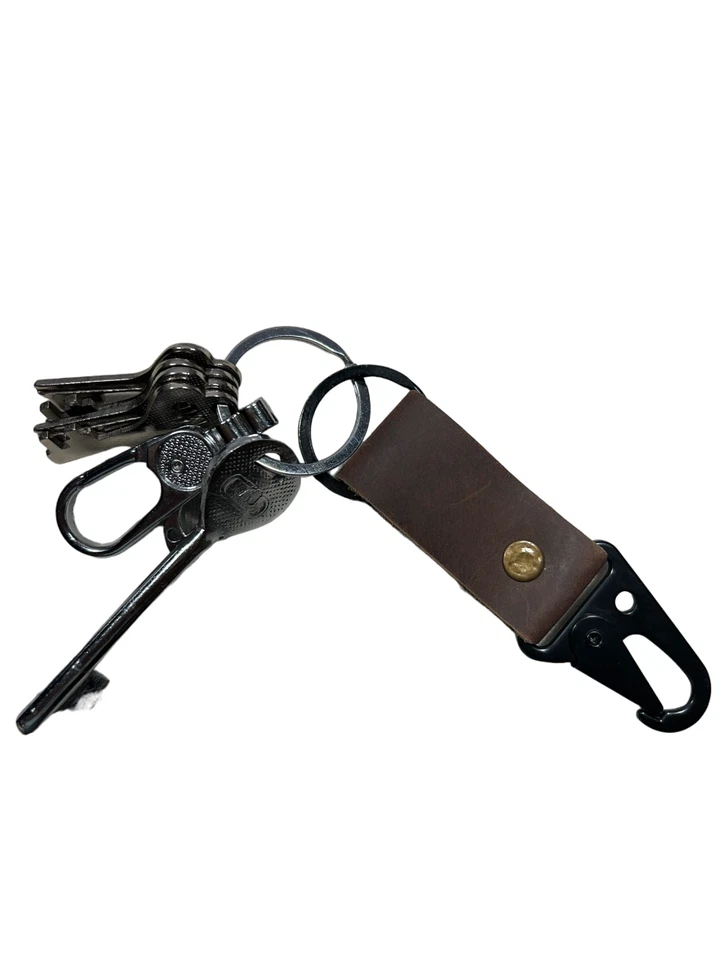 2 Llaveros de Cuero, Estuche para Llaveros, Llavero para Moto, Llavero, Organizador de Llaves Regalo Foto 4 de 4