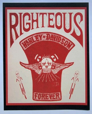 1970s vintage unknown biker 1%er harley davidson 74 hd flash tattoo 8x10  print
